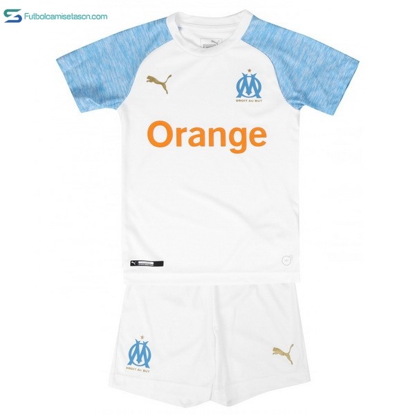 Camiseta Marsella 1ª Niños 2018/19 Blanco